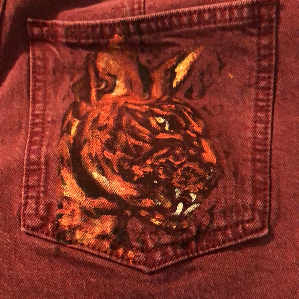 Hand painted cat shorts - Picture 6 of 6